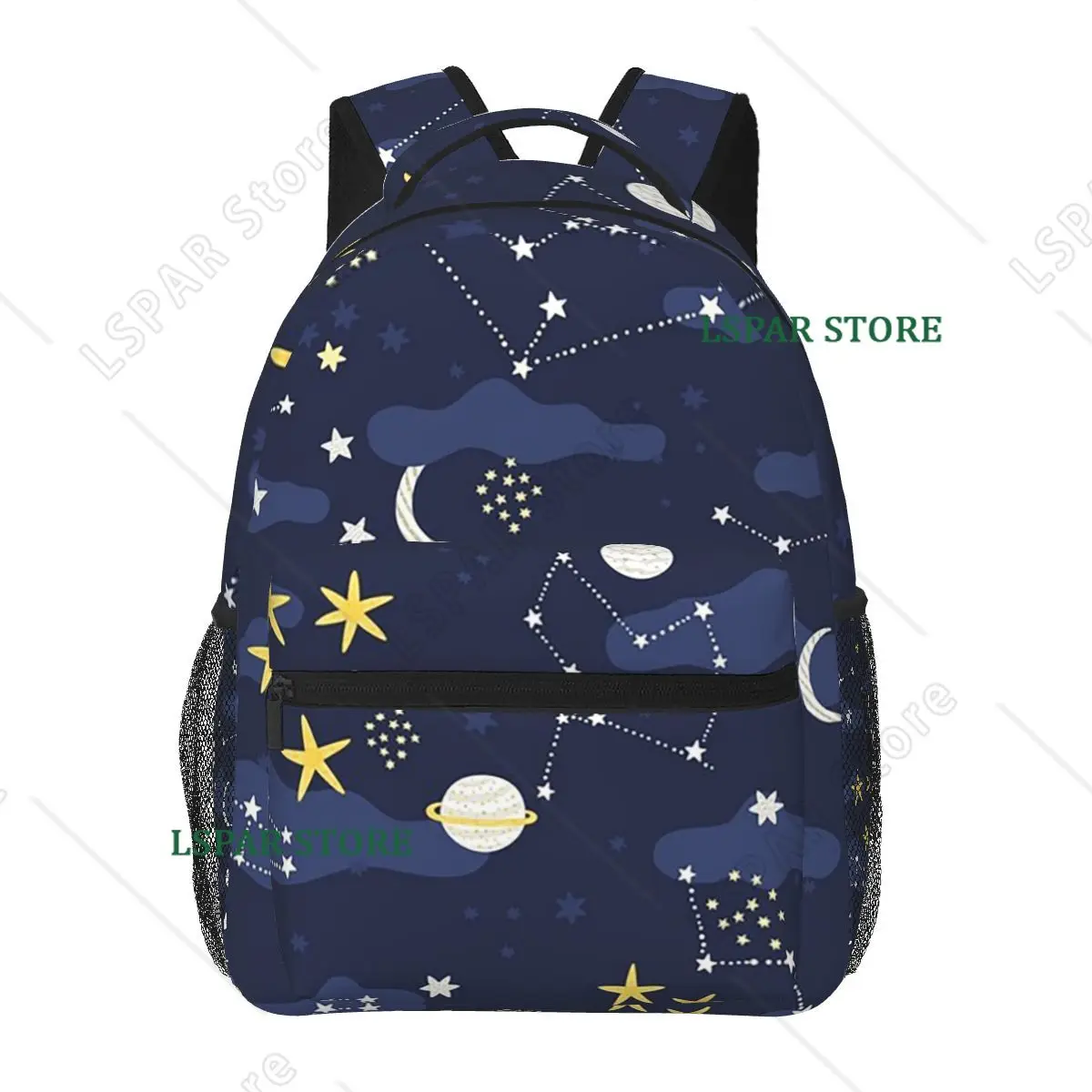 

Celestial Moon And Stars Galaxy Student Backpack School Bag Hiking Travel Daypack for Boys Girls Fashion Bookbag Shoulder Bags