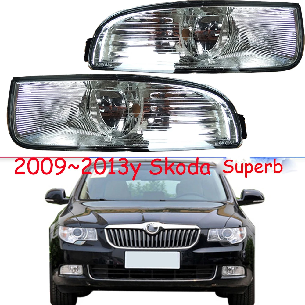 1-個車のバンパーヘッドライトシュコダスーパーブランプヘッドライト-2009-〜-2013y-カーアクセサリーフォグシュコダスーパーブヘッドランプ