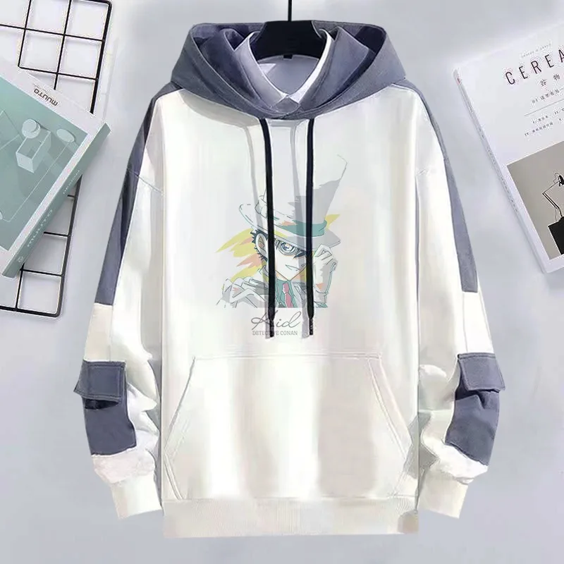 Detective Conan Cartoon Phantom Thief Kidd Clothes Autumn and Winter Thin Hooded Sweatshirt Two-dimensional Anime Long Sleeve