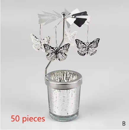 50 pieces Silver Candle Holder