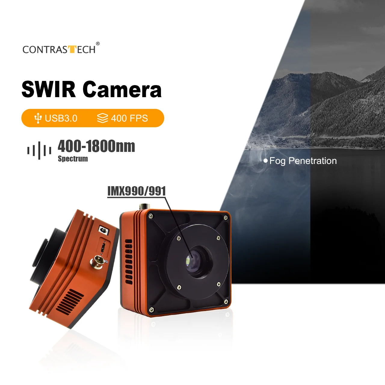 2026Cost-effective Multispectral Imaging IMX990 High Speed 200fps Shortwave Infrared 1280x1024 SWIR Camera Module for Surveillan