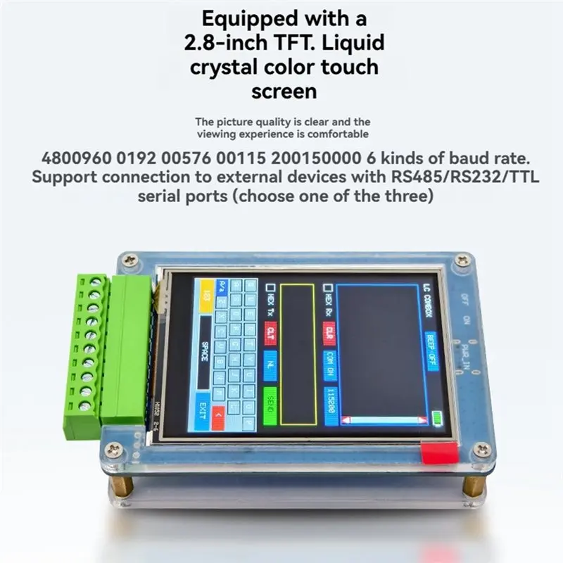 Reliable-Handheld Serial Port Debugger With 2.8 Inch TFT Touch Screen RS485/RS232 TTL Tester Supports 6 Baud Rate Switching,Hand