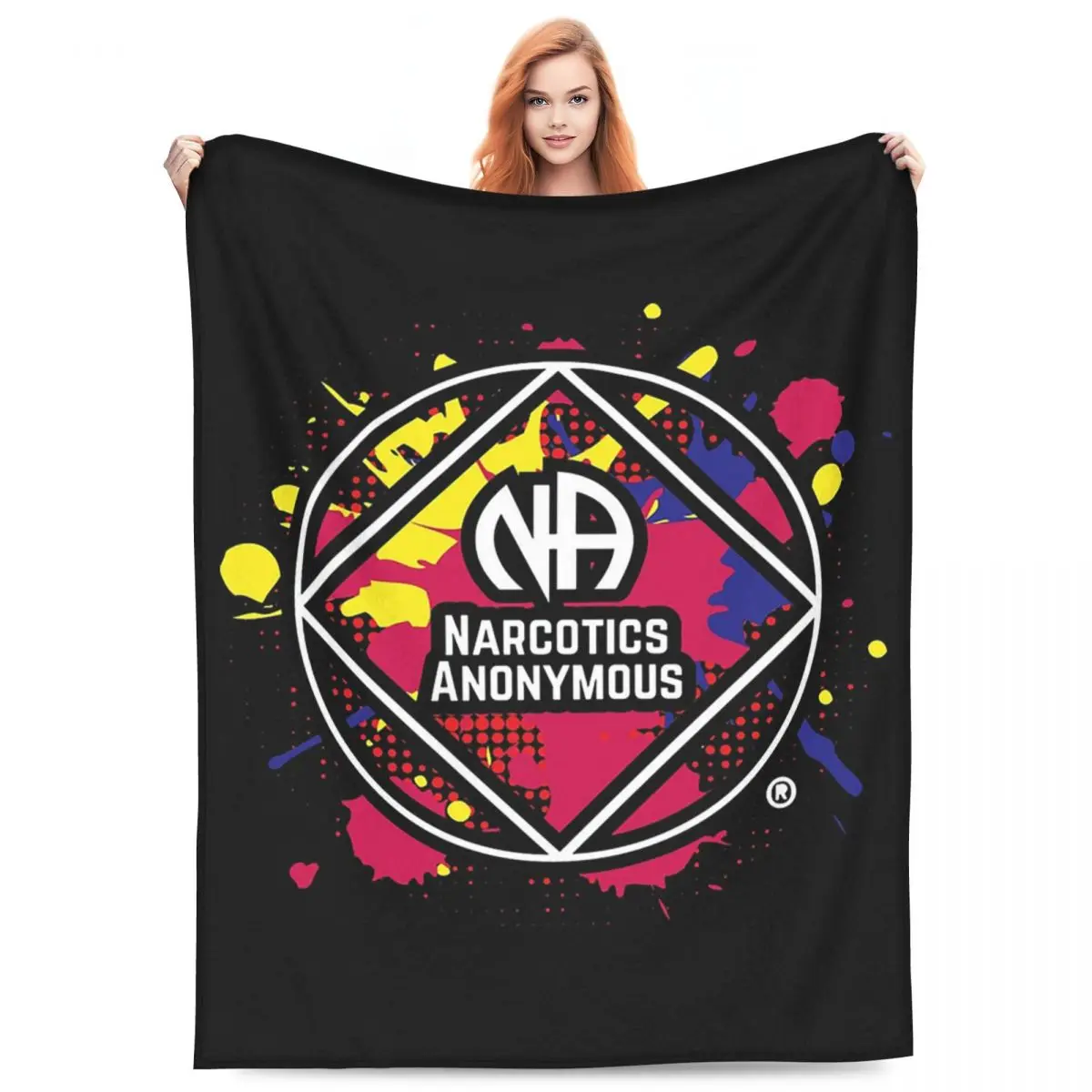 

NA - Narcotics Anonymous Blankets Fleece Sofa Lightweight Throw Blankets for Home Bedroom Outdoor Throws Bedspread Quilt