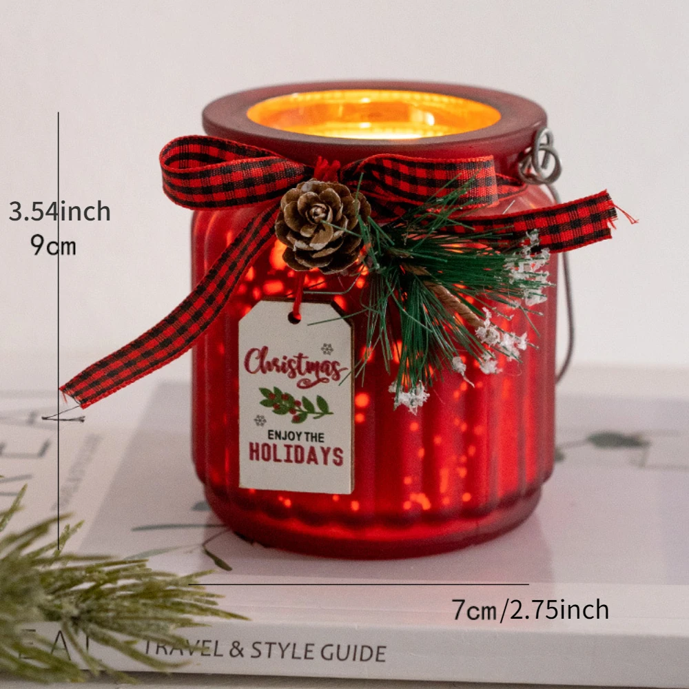 Candle Glass Empty Cup Multi-color Electroplated Candlestick Candle Cup Home Tabletop Aromatherapy Christmas Decor Candle Cup
