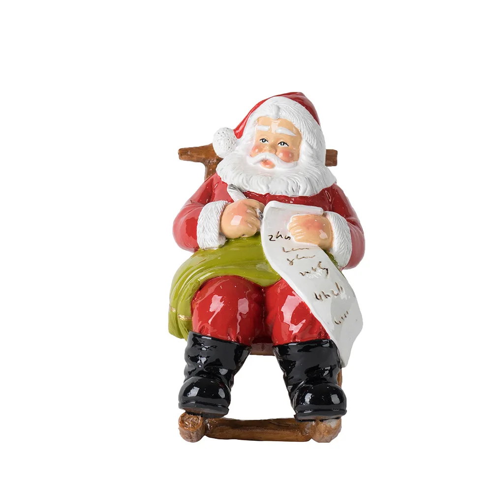 

Santa Claus desktop decompression ornament home Christmas gift Statue Sculpture Figurine Nordic Room Home Decor Decoration Desk