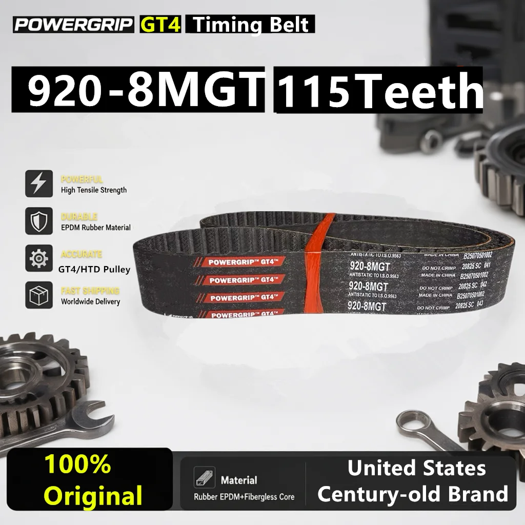 PowerGrip GT4 920-8MGT 115 Teeth Arc Teeth Timing Belt 3D Printer CNC Machine Textile Machine Fan Belt Replacement for GT3/GT2