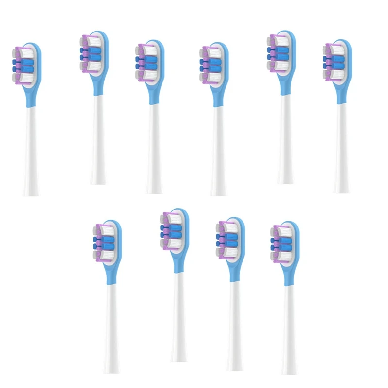 10 buah cocok untuk kepala sikat gigi elektrik Laifen LFTB01-P kepala sikat pembersih bantalan bulu lembut