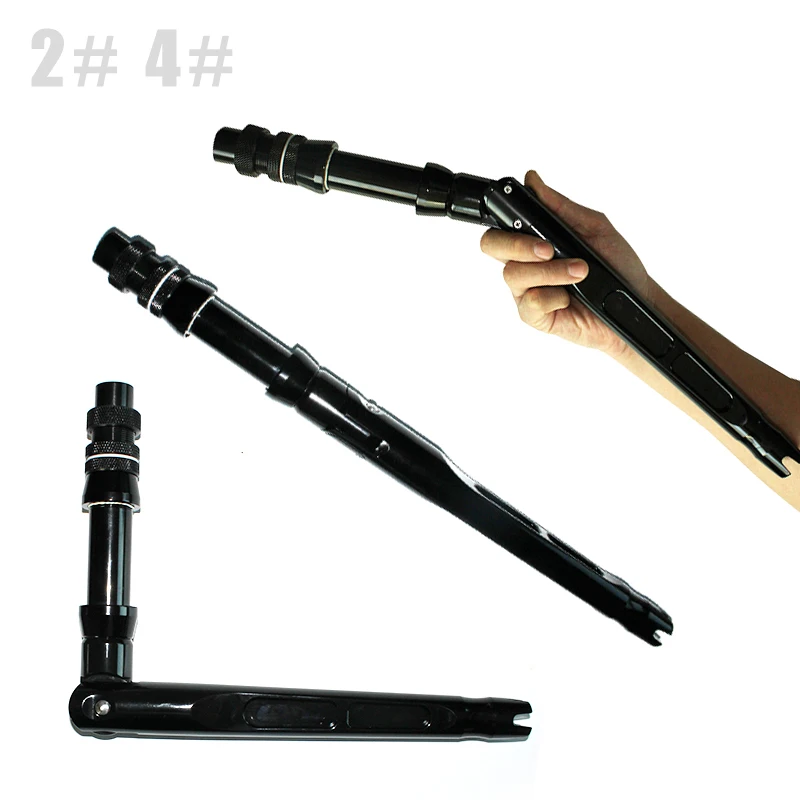 Size 2 & 4 Big Game Trolling Rod Rotating Tip Adjustable Curved Aluminum Docking Deep Sea Boat Fishing Rod