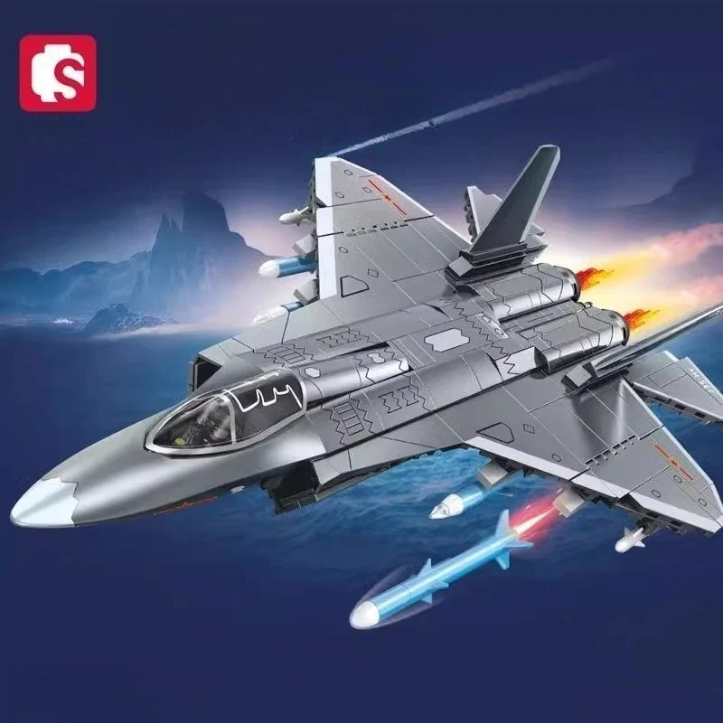 

SEMBO BLOCK Series 621pcs J-35 Carrier Based Fighter 202244 Difficulty Assembly Block Model Boy Toy Birthday Festival Gift