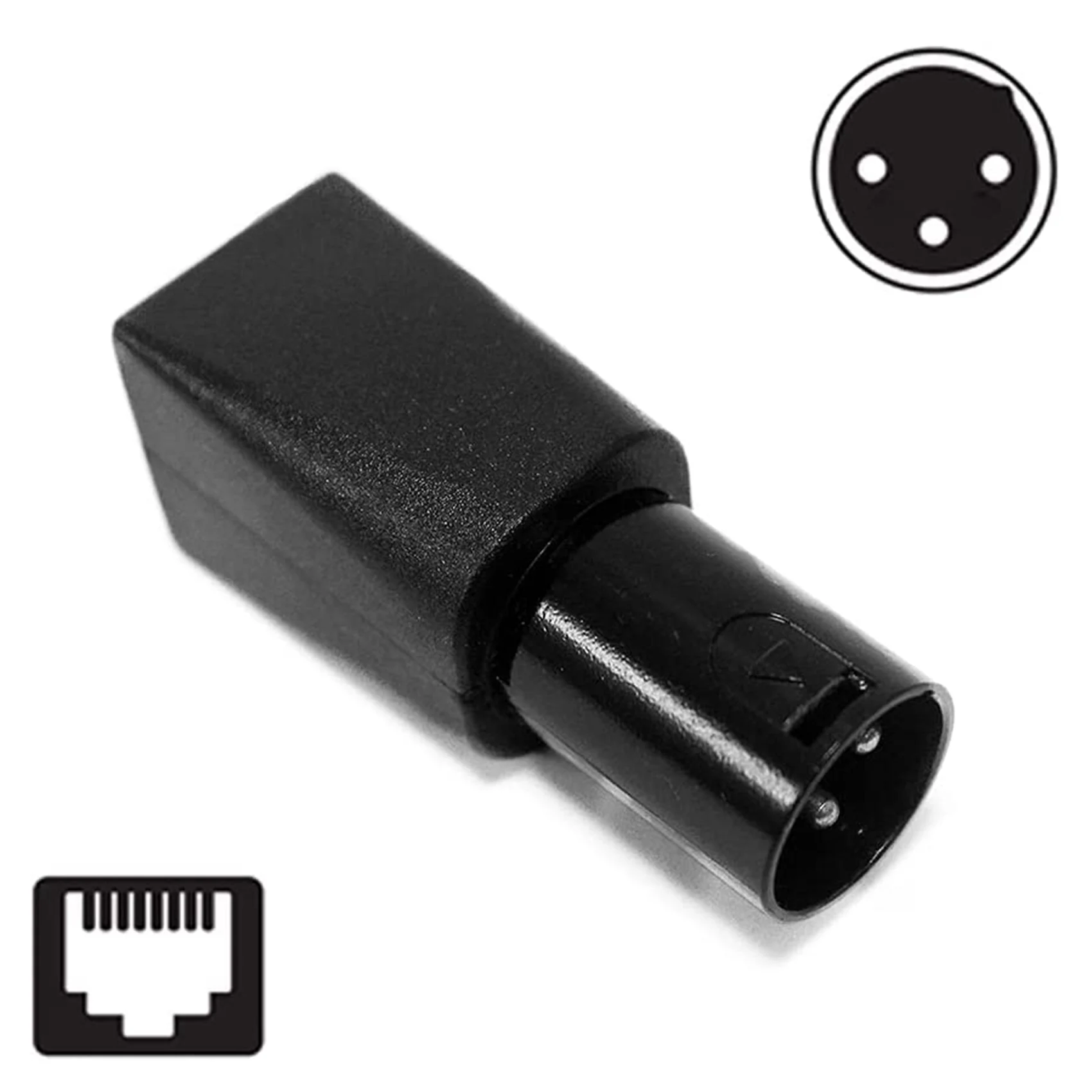 DMX to RJ45 커넥터, RJ45 이더넷 to 3 핀 XLR DMX 암수 어댑터 세트, 3 핀 1 쌍