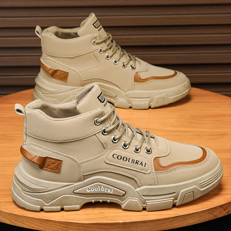 

Men's High-Top Boots Anti-Slip Wear-Resistant Work Boots for Climbing Mountains And Outdoor Activities Winter Work Boots