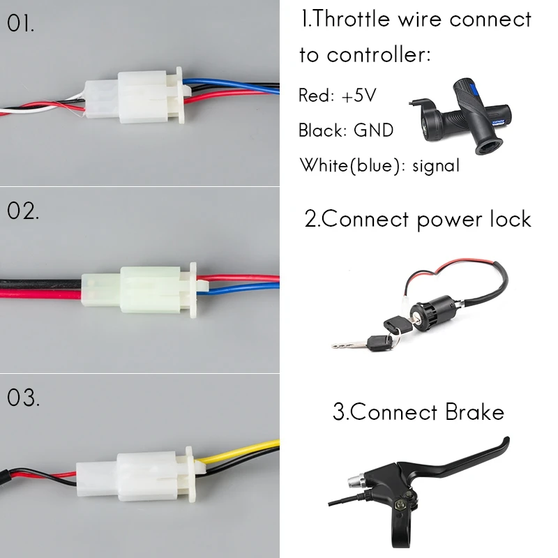 Controller spazzolato motore bici elettrica 24V/36V/48V 250W/350W/500W/800W DC Controller elettrico E-scooter parte accessori Ebike