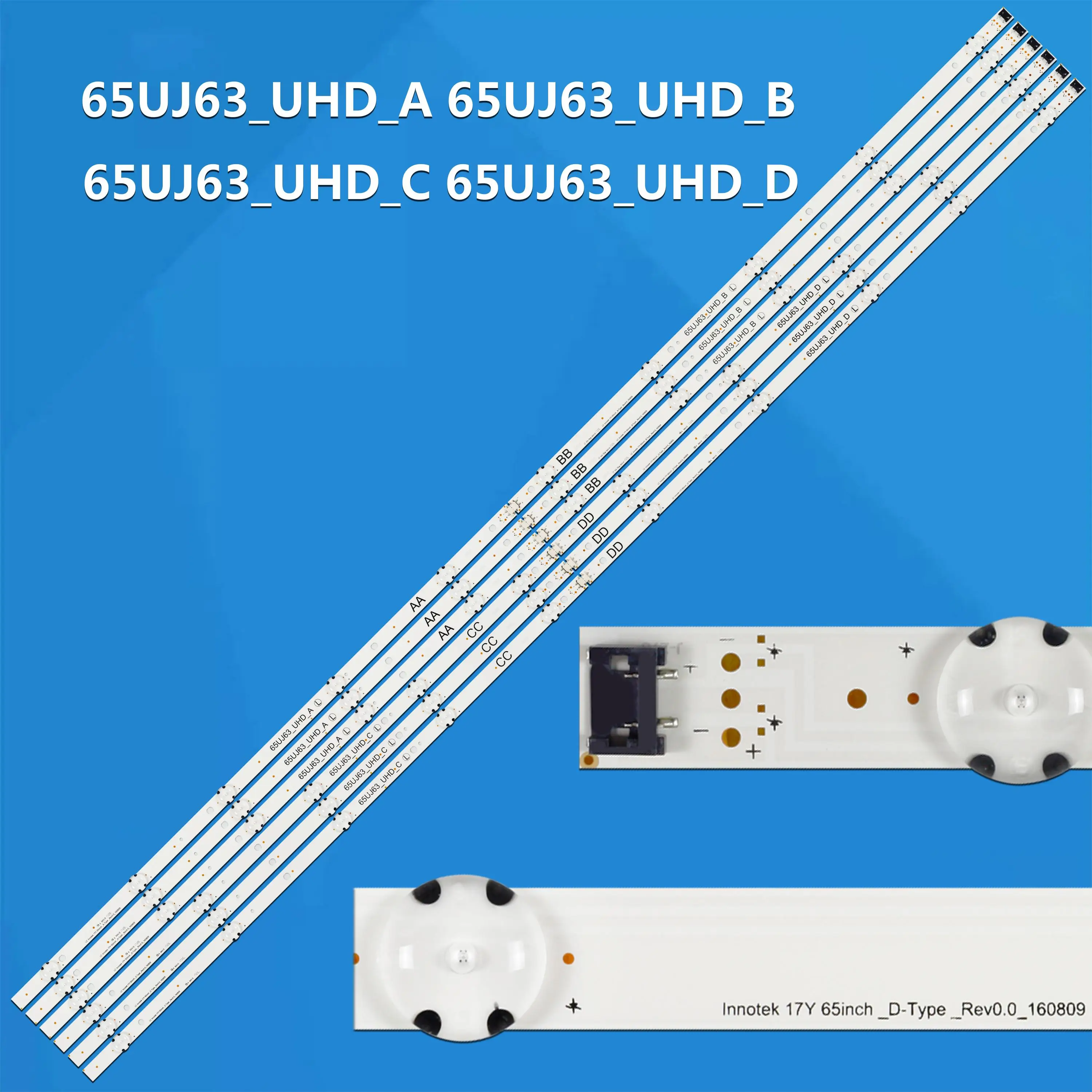 

LED strip 10 lamp For 65"TV 65UJ6560 65UJ639V 65LJ541V EAV63994201 EAV63994301 EAV63994401 EAV63994501 AGF78818405 65LJ624V