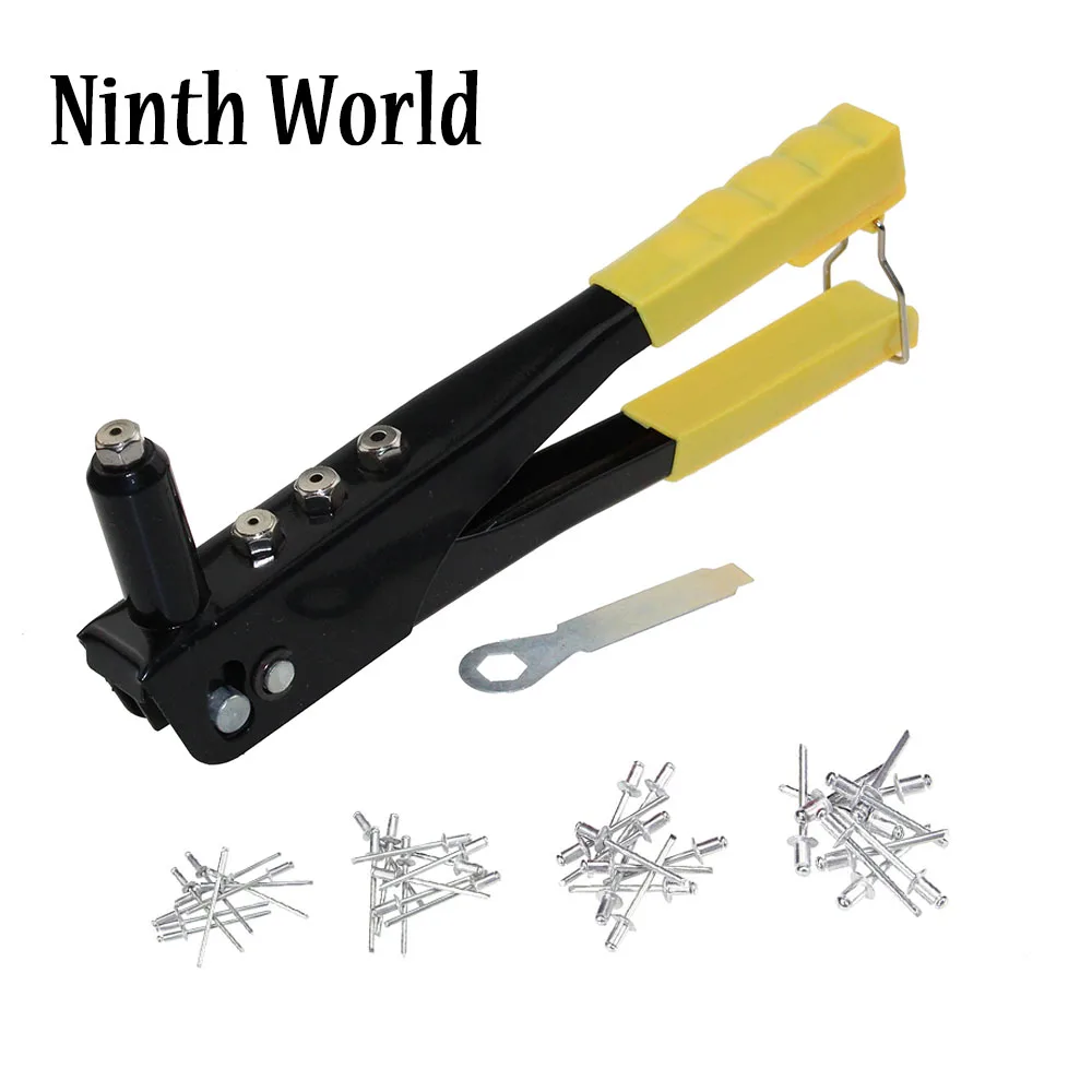 Garage Tool Contractor Grade Pop Riveter Gun Kit Blind Rivet Hand Tool With 40-Piece Rivets and 2.4/3.2/4.0/4.8 mm Rivet Heads