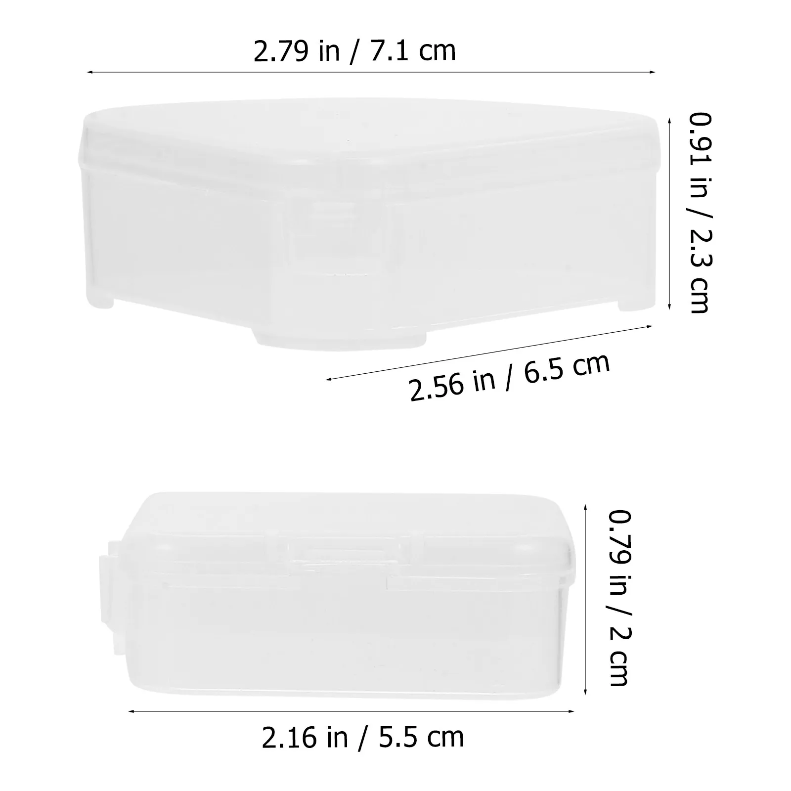 8Pcs Travel Friendly Plastic Makeup Sponge Box Transparent Simple Design Triangular Square Powder Puff Case Dust Proof Organizer