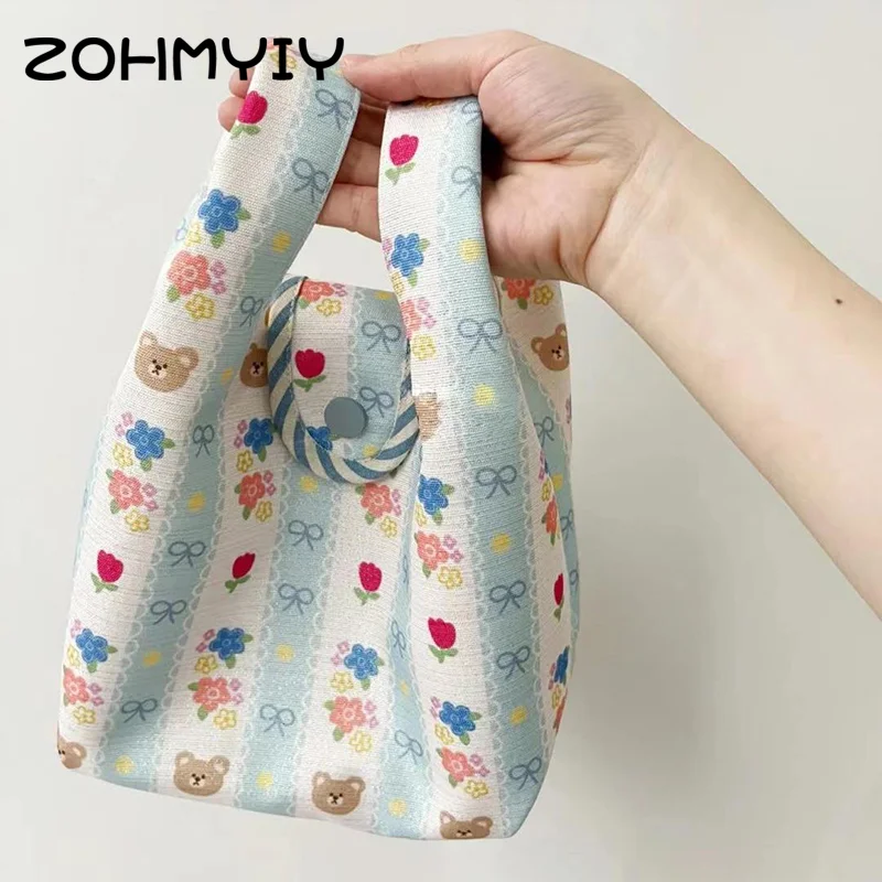 New Gift Bag Cute Handheld Canvas Bag With Magnetic Buckle Handheld Bag