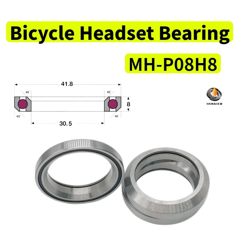 30.5x41.8x8mm Bicycle Headset Bearing MH-P08H8 ACB845H8 45° Front Fork Steering Column Bearing MTB Road Cycling Components