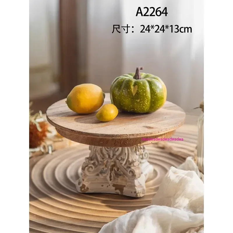 French retro style desktop fruit plate small ornament, photo studio wedding shooting display props, European style old tray