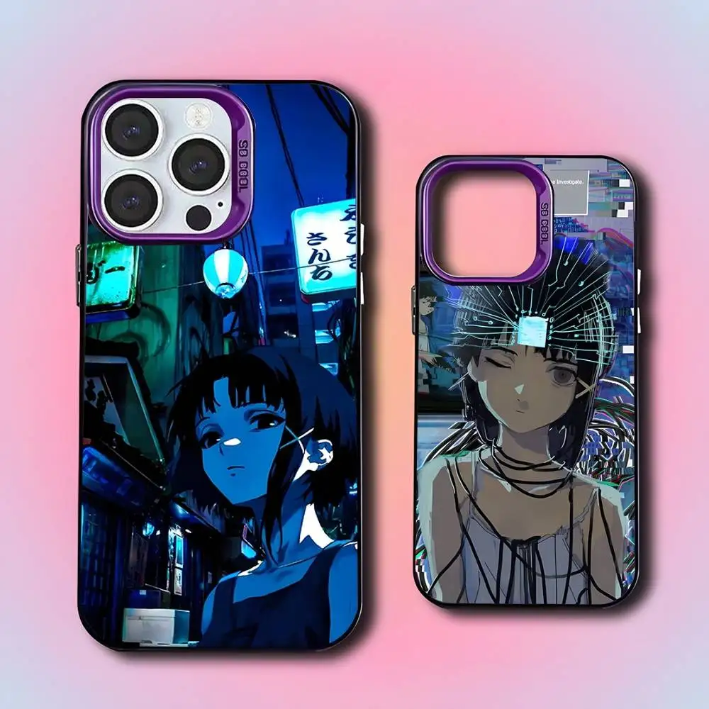 

Serial E-Experiments LainS For iPhone 17,16,15,14,13,12,11,Mini,Pro,E,SE4,XS,MAX Purple Candy Matte Cover