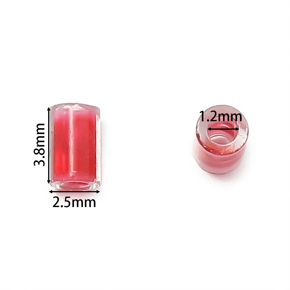 10 جرام/وحدة أنبوب زجاجي ملون بذور الخرز فاصل سحر فضفاض حبة ل سوار ذاتي الصنع قلادة مجوهرات العثور على مستلزمات صناعة