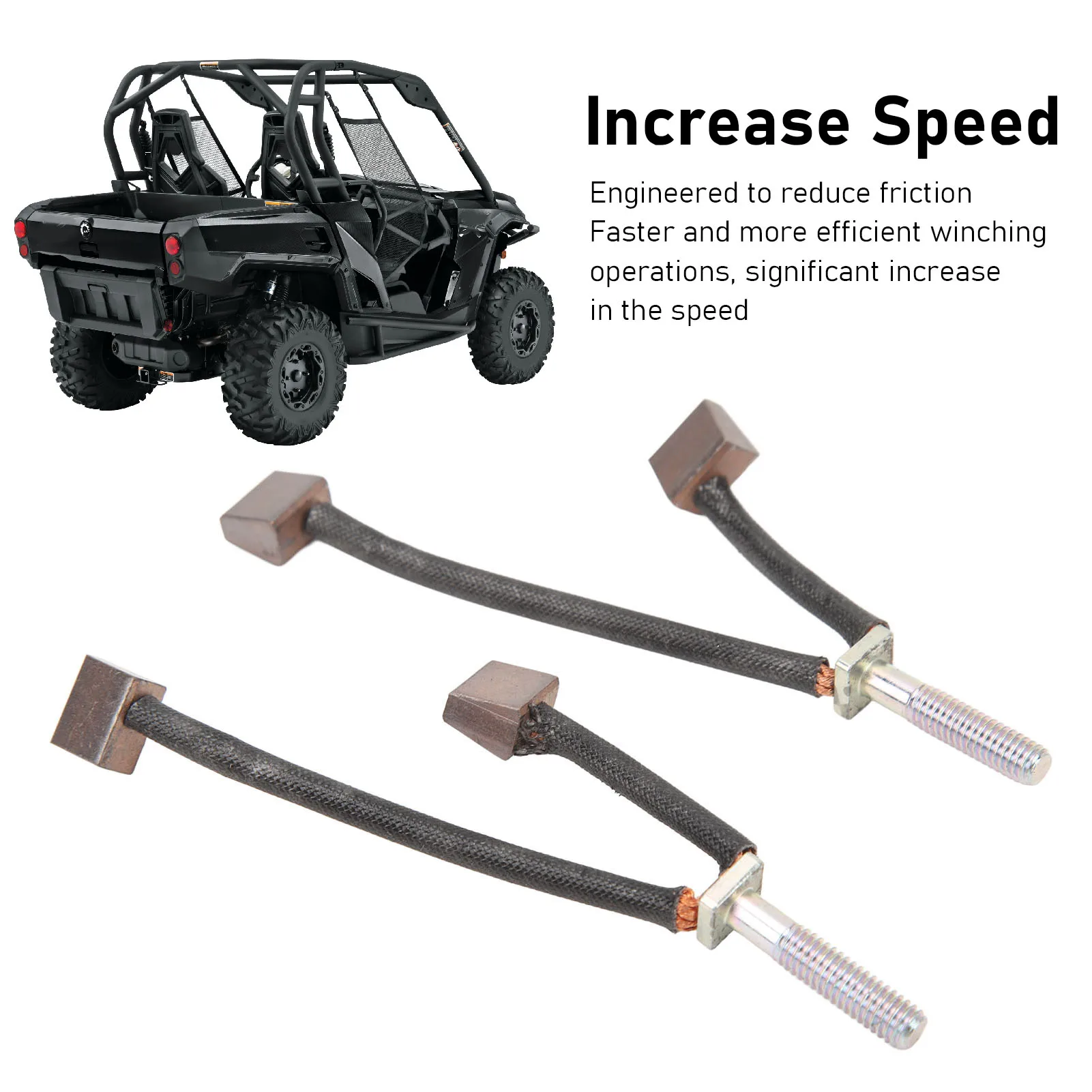 Motor Carbon Brush ATV Motor Carbon Brush Kit Strong Power Output Increase Speed Brushes Set for 2000 to 5000lb Winch