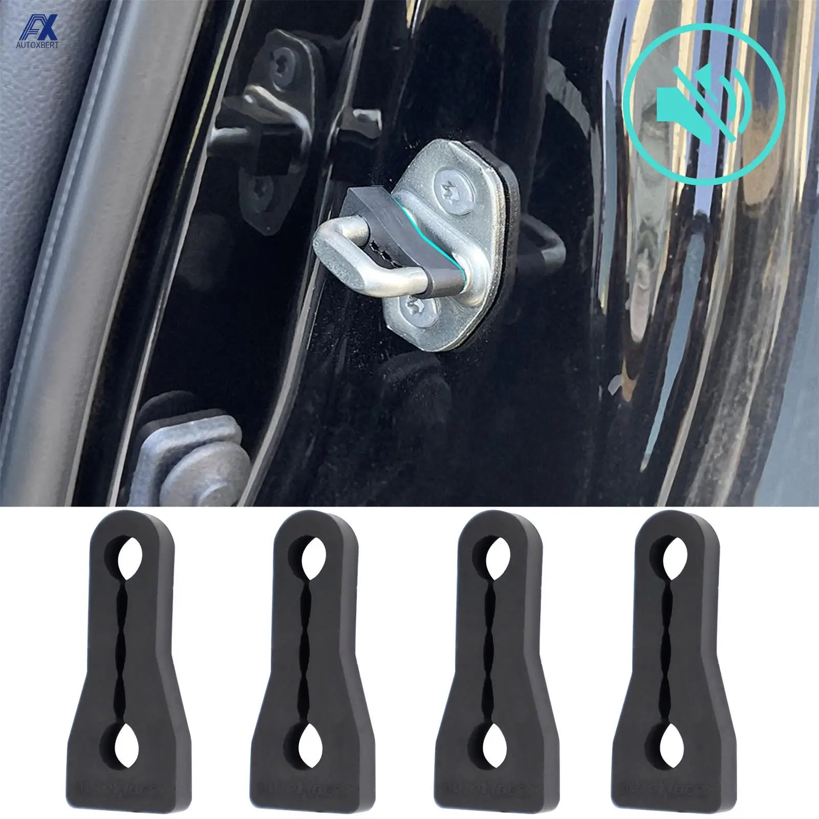 Car Door Lock Sound Deadener Damper Buffer For Hyundai Verna Elantra GT Accent i20 i30 Rattling Screaks Deaf Soundproofing seal 