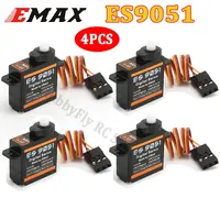 4PCS EMAX ES9051 Plastics Digital Mini Servo 4.3g Waterproof Servo with Gears Uesd for RC Car Boat Airplane Accessorie