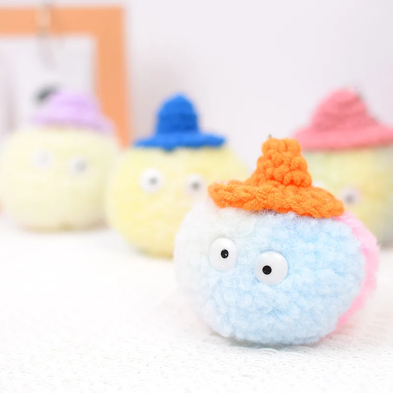 5cm bambini creativo carino palla Sprite peluche cartone animato per bambini Kawaii farcito peluche portachiavi ciondolo coppia borsa fascino ragazza regalo