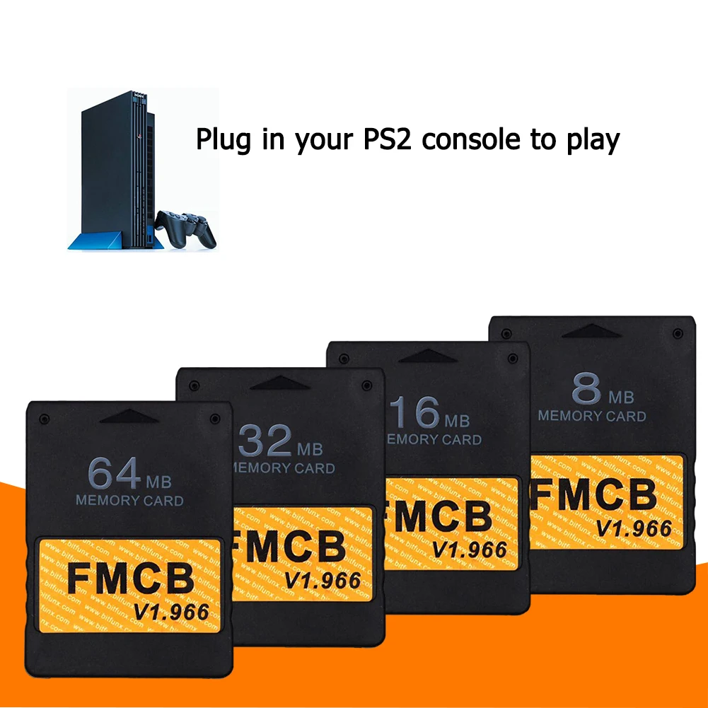 8/16/32/64MB Free McBoot v1.966 Memory Card Save Extended Card Module for Sony PS2 FMCB Playstation  Game Data Stick