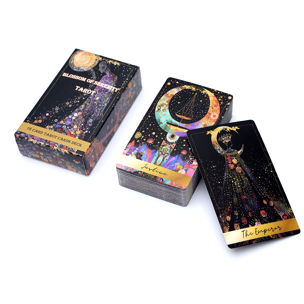 静寂の花タロットデッキ タロットカード カスタムタロットデッキ オラクルカード ボードゲーム 占い 家族パーティーゲーム カード