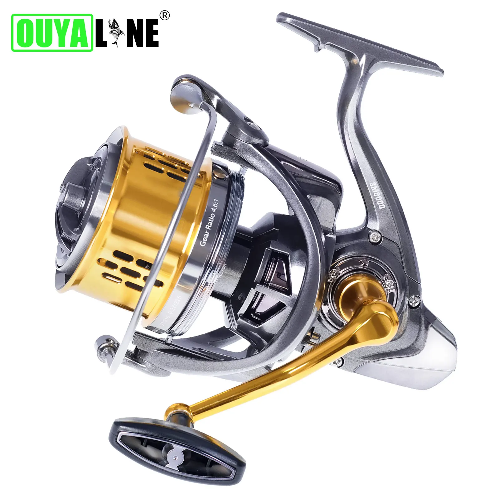 

Fishing Spinning Reel SM8000-12000 4.6:1 Saltwater Surfcasting Distant Wheel 9BB 18kg Drag Carretilha Freshwater Moulinet Wheel