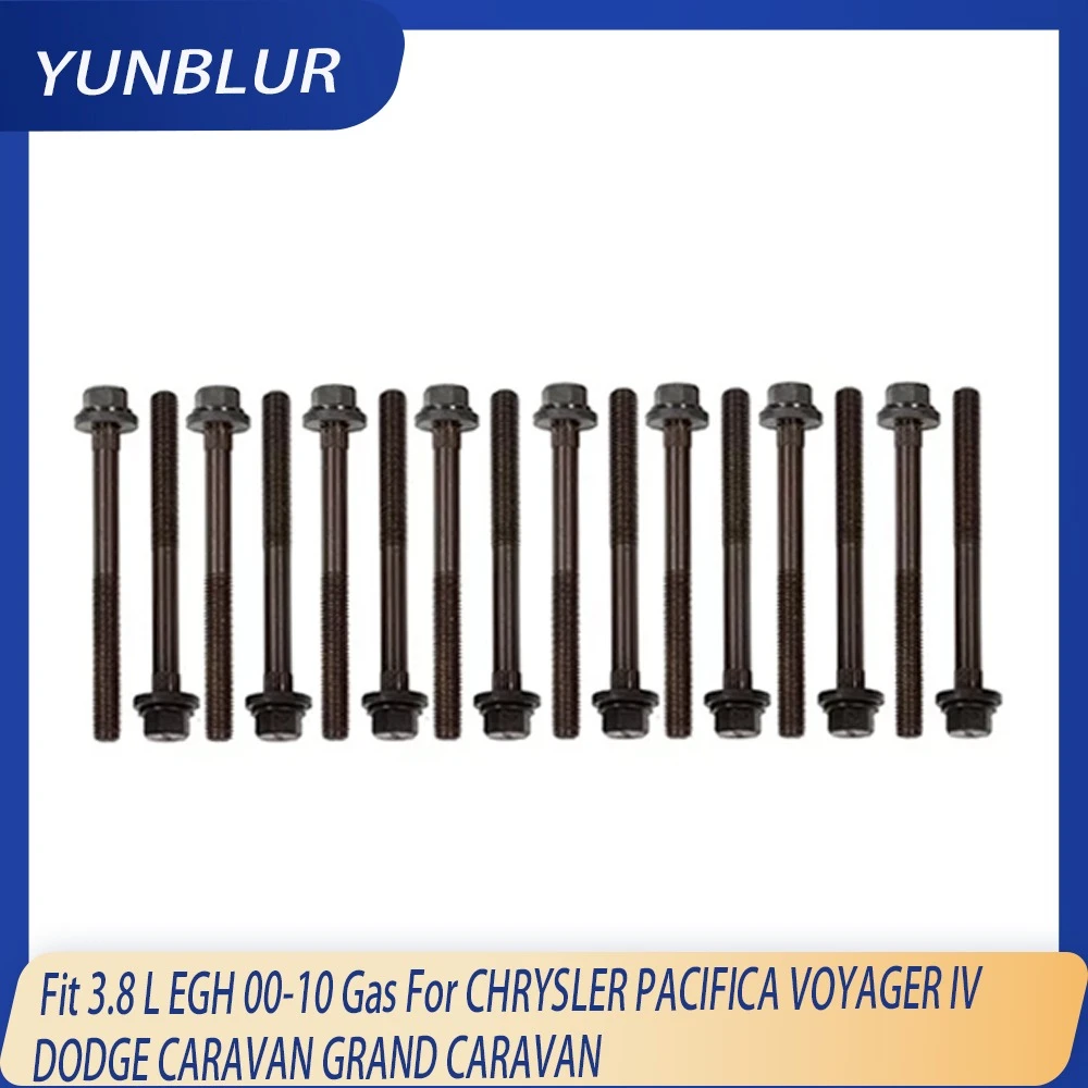 Engine Part Cylinder Head Bolt Set Fit 3.8 L EGA EGH 00-10 Gas For CHRYSLER PACIFICA VOYAGER IV DODGE CARAVAN GRAND CARAVAN