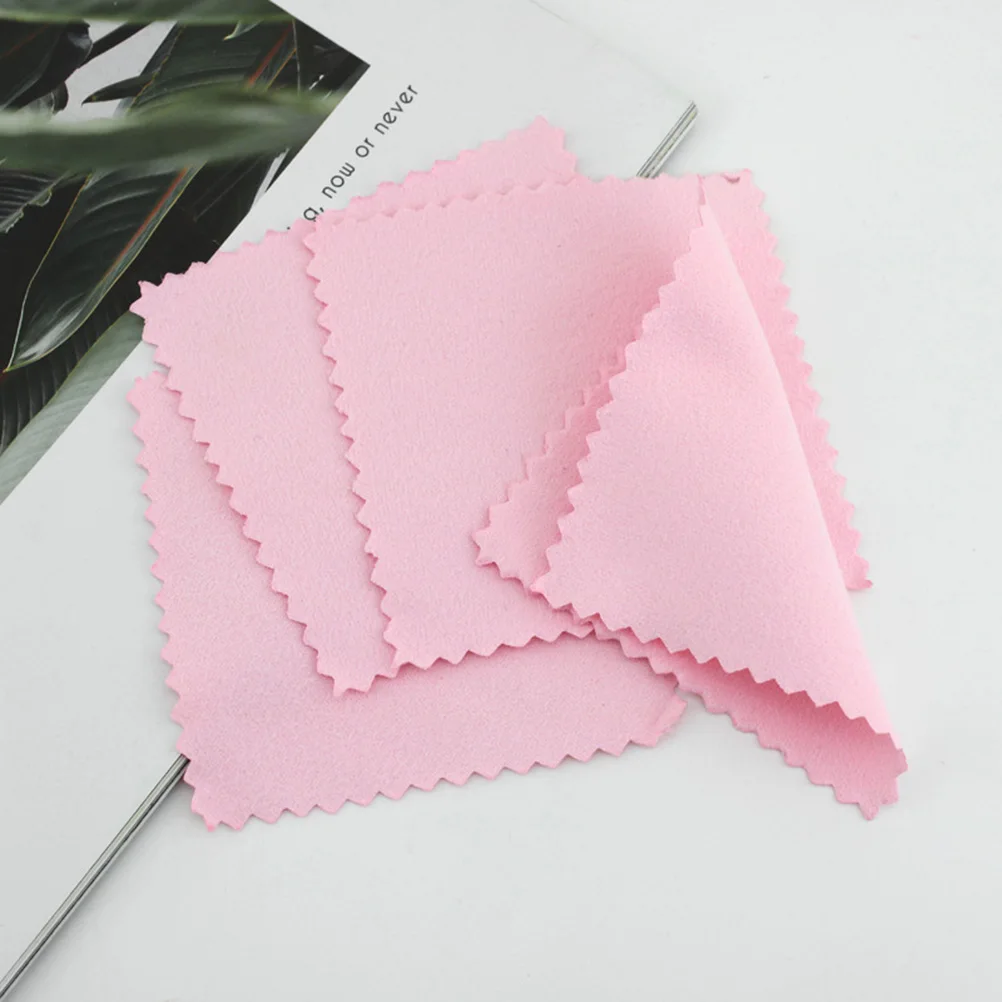 

50 Pcs Jewelry Cleaning Cloth Premium Polishing Silver Tarnish Removal Wiping Cloth for Watches Lenses Glasses Camera Phone