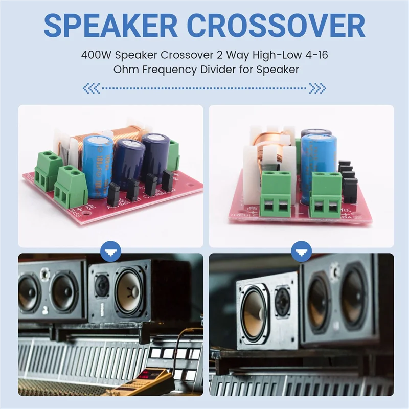 AA84 4X400W ลําโพง Crossover 2 ทิศทางสูง-ต่ํา 4-16 โอห์มความถี่สําหรับลําโพง