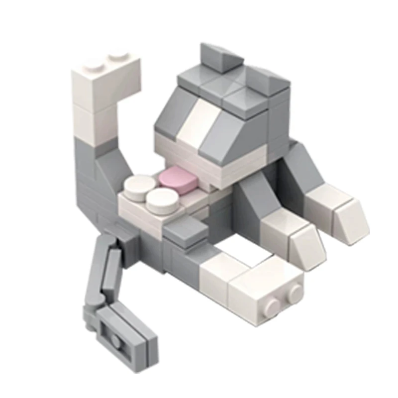 ~~ Serie Animal ladrillos MOC figuras de gato DIY bloques de construcción juguetes educativos para niños regalo de cumpleaños · ·