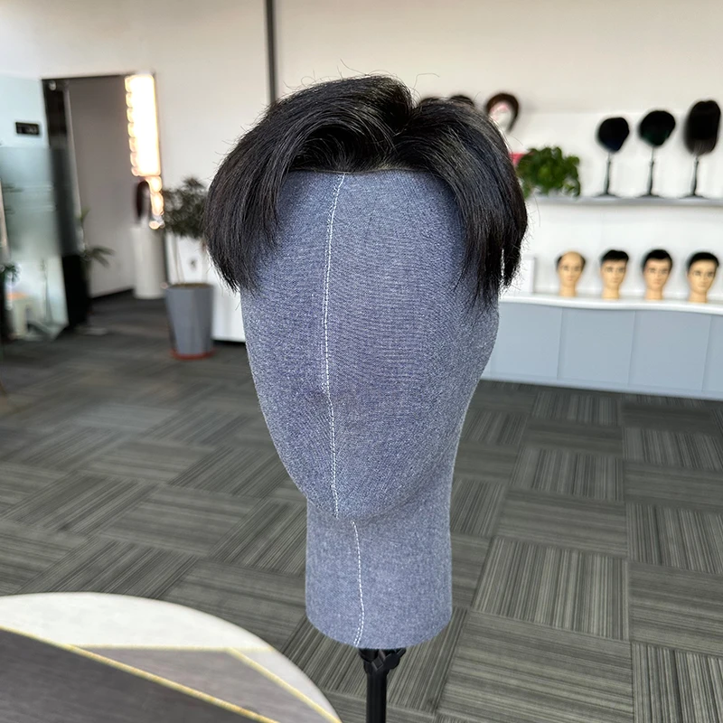 Hair Toupee Hair Men Lace With PU Around Natural Human Hair System Natural Straight Men's Replacement System Male Hair Loss Unit