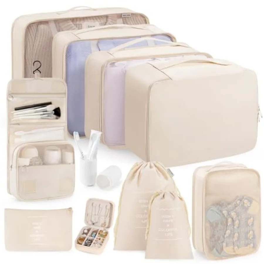 

Packing Cubes 11 Set Suitcase Organizers Luggage Organizer Bags for Travel Packing Cubes for Travel with Toiletry Bag Travel Es