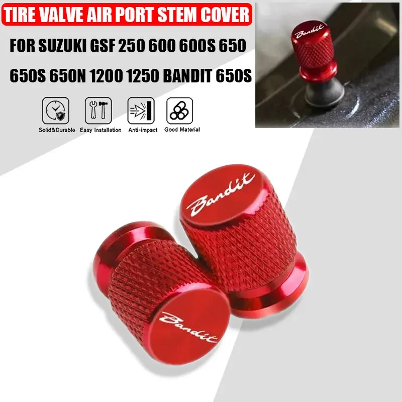 2 Pcs Motorcycle Accessories For Suzuki GSF 250 600 600S 650 650S 650N 1200 1250 Bandit 650S Tire Valve Air Port Stem Cover Caps