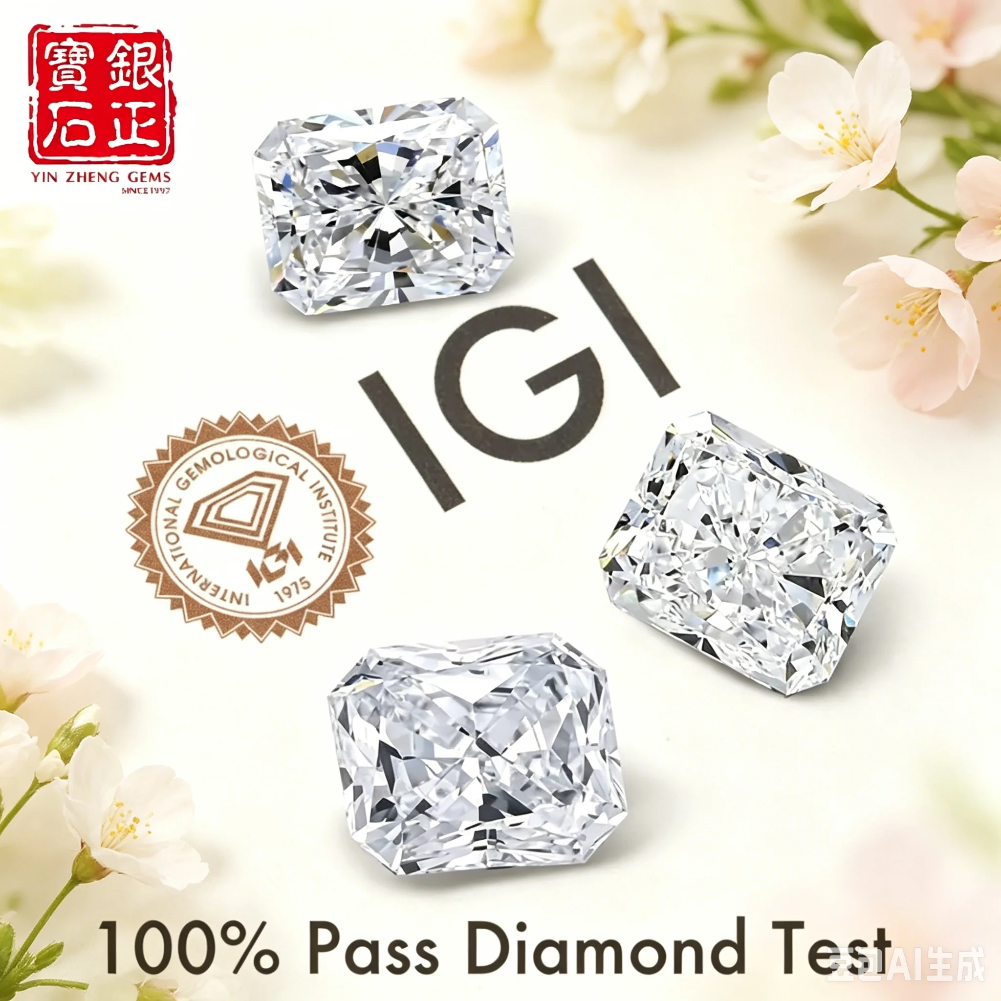 

Lab Grown Diamond DEF Color VVS 2EX With IGI Certificate 1.0-2.0CT Radiant Cut Loose Diamond 100% Past Diamond Test Make Jewelry