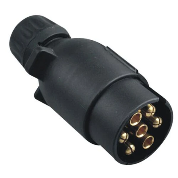 Euro   High Quality 7-Way 12V/24V Plastic Trailer Plug Socket Connector