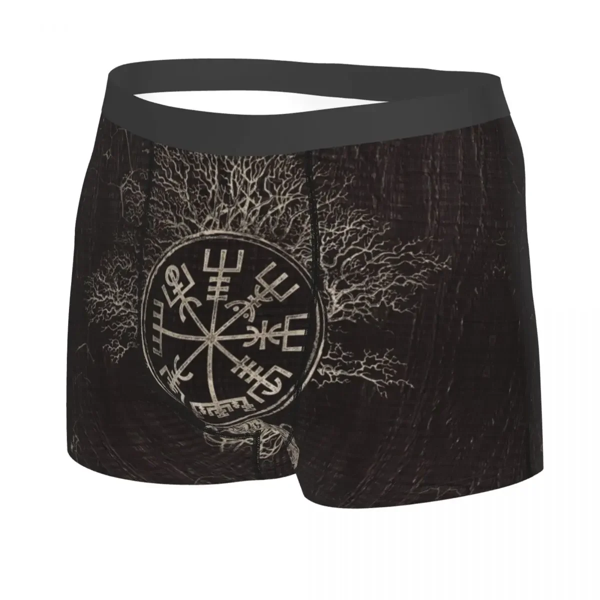 Custom Vegvisir And Tree Of Life Yggdrasil Boxers Shorts Men Viking Compass Briefs Underwear Cool Underpants