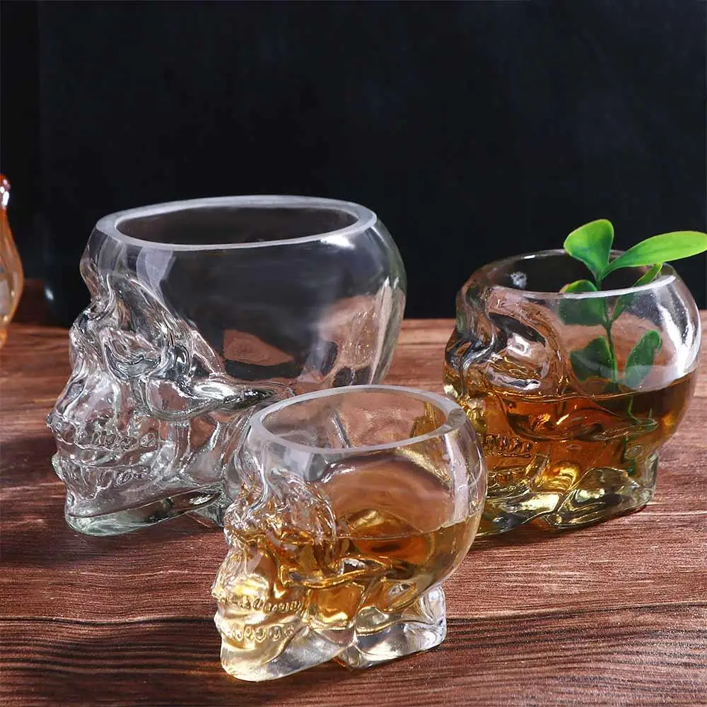 Festival Supplies Transparent Skull Wine Glass Cup Crystal Gothic Mug 80/150/350ml Drinkware Beer