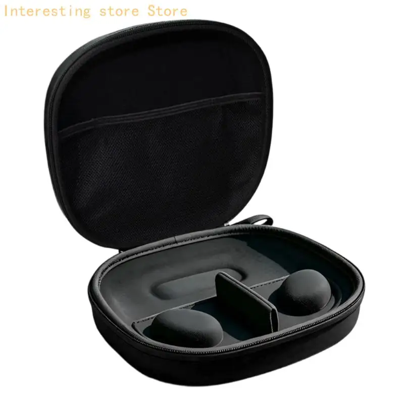 Zippered Headphone Carrying Case with Molded Shell, Interior Divider, Accessory Pocket, and Dedicated Handhold for WH-CH520