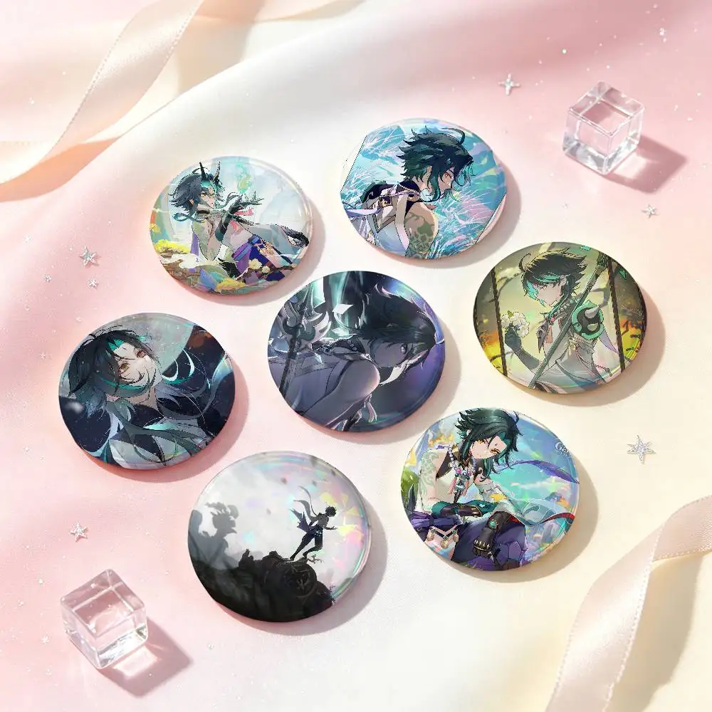 Xiao Genshin Impact Badges Button Round Creative Pin Brooch Badge Bag Decor Accessories Fans Collect Friends Gifts