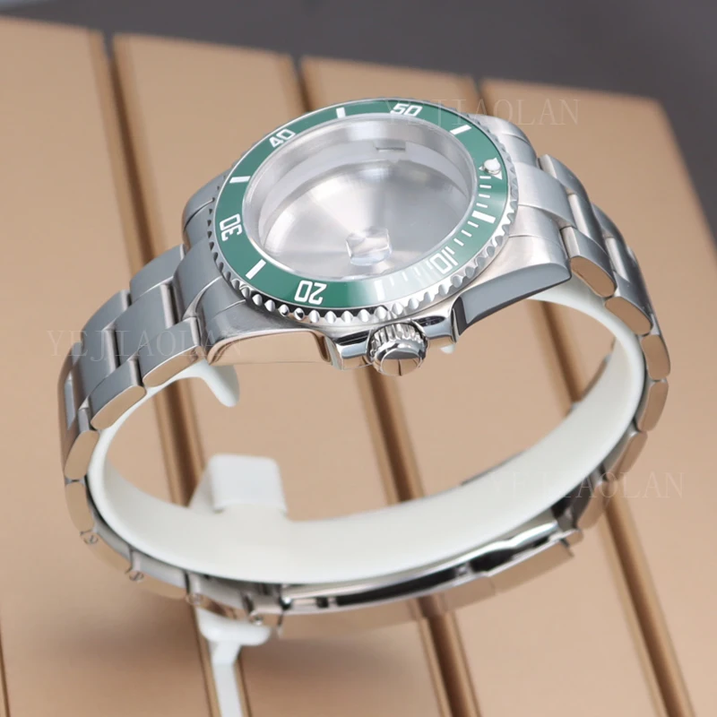 40mm Luxury Mens Watch Cases Bracelet Wristwatch Band Parts For nh34 nh35 nh36/38 Miyota8215 Eta2824 PT5000 Movement 28.5mm Dial