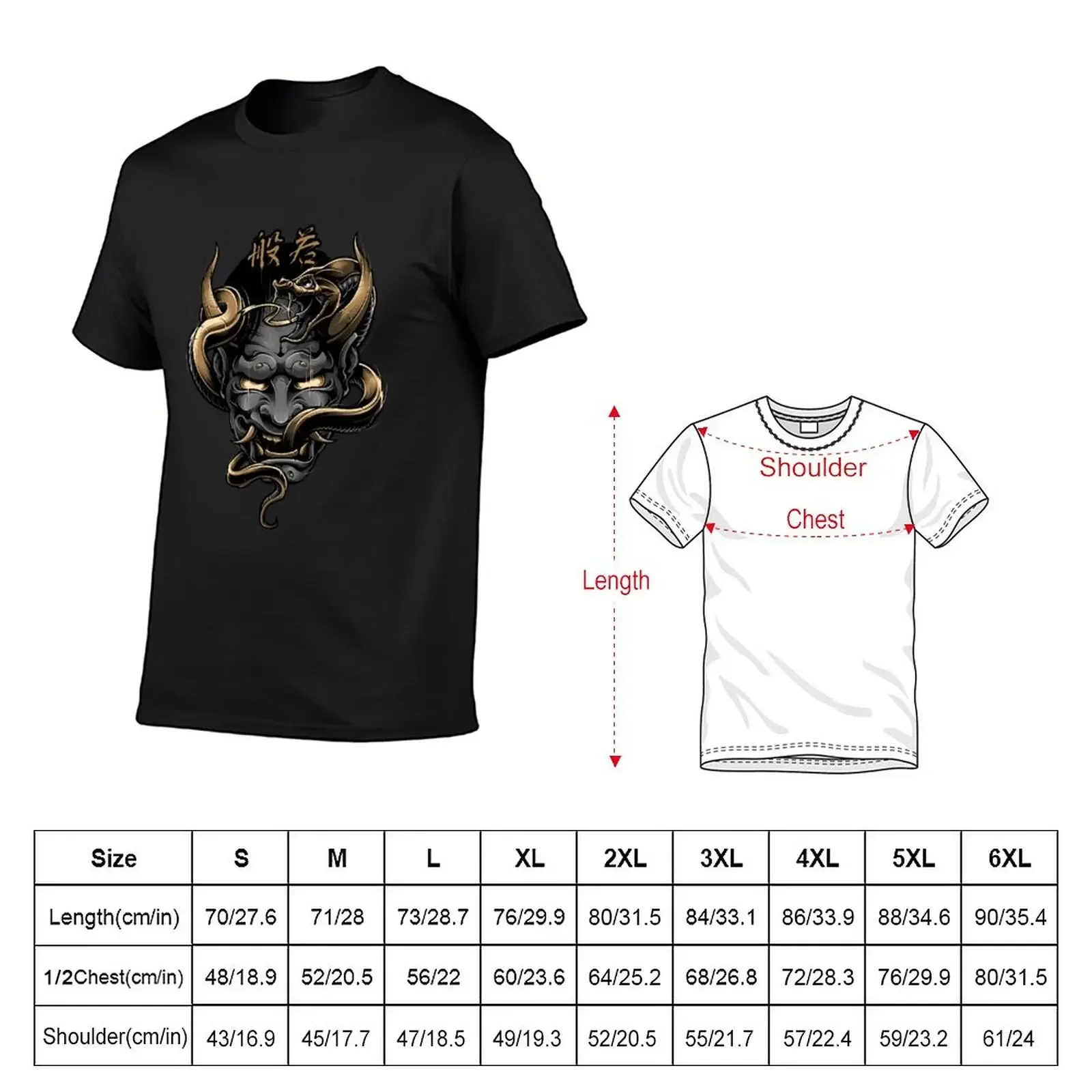 Hannya demon tattoo T-Shirt sublime summer clothes oversized t shirts for men Tees Y2K tops Unisex Summer Short Sleeve