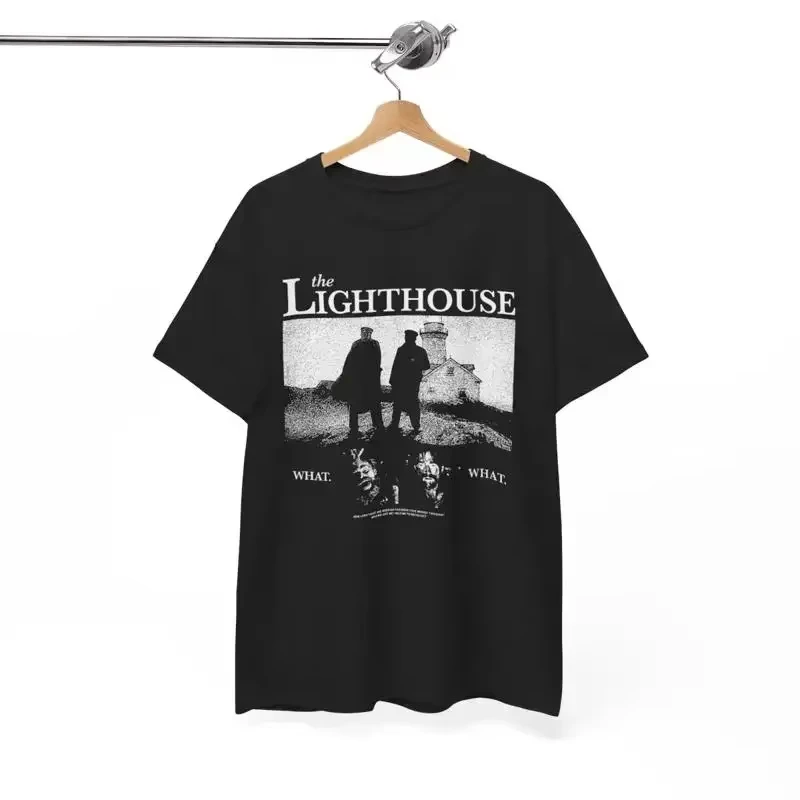 The Lighthouse Horror Movie T-shirt Vintage Washed Y2K Aesthetic Unisex Oversized Short Sleeve Summer Cotton Retro Streetwear