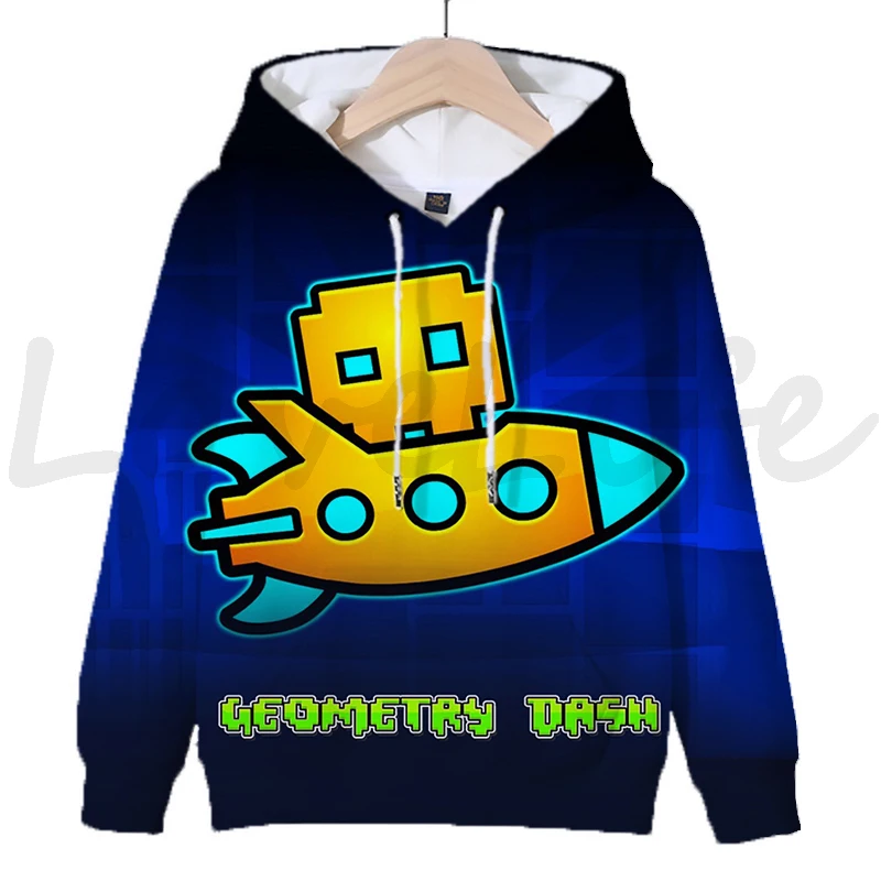 

Angry Geometry Dash Hoodies Girls Boys Cartoon Sweatshirts Kids Clothes Children 3D Print Hoody Pullovers Outwears Sudadera