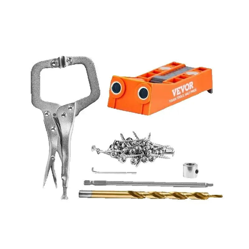 SucceBuy 56 Pcs Pocket Hole Jig Mini Jig Pocket Hole System with 9
