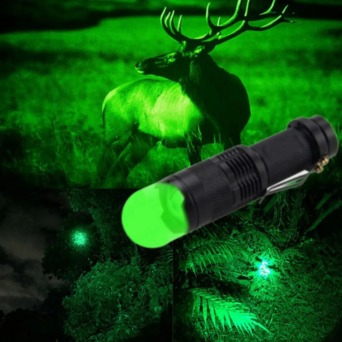 

(AIMA) Telescopic Focusing Flashlight Outdoor Mini Telescopic Zoom Flashlight Fluorescent Dose Flashlight White Light